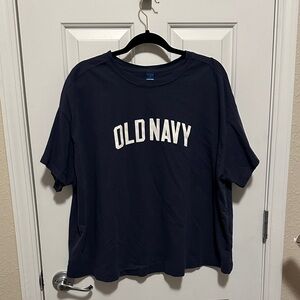 Old Navy Dark Blue Tee with White Logo